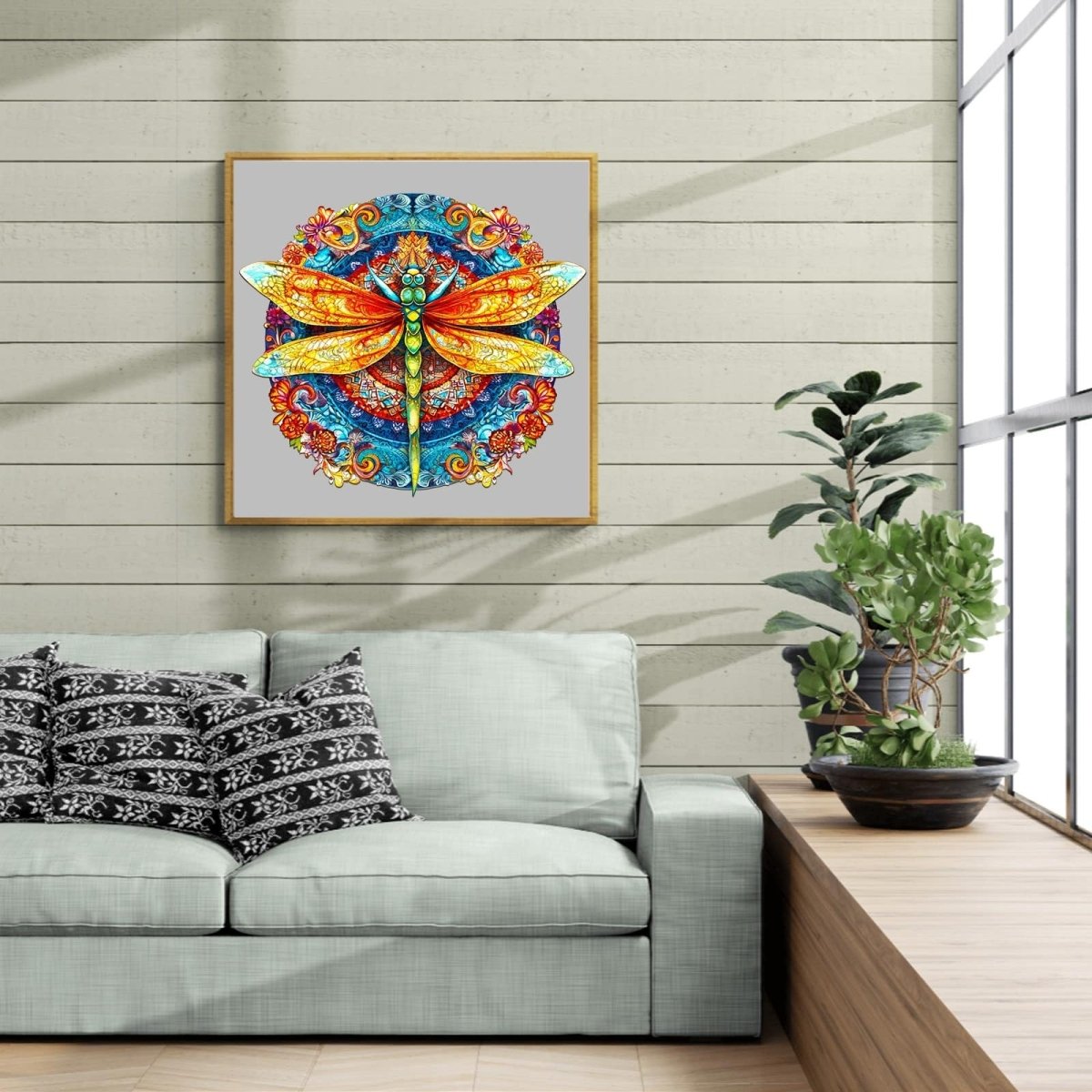 MANDALA DRAGONFLY Wooden Jigsaw Puzzle - KAAYEE Puzzle