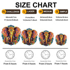 Mandala Elephant Family Wooden Jigsaw Puzzle - KAAYEE Puzzle