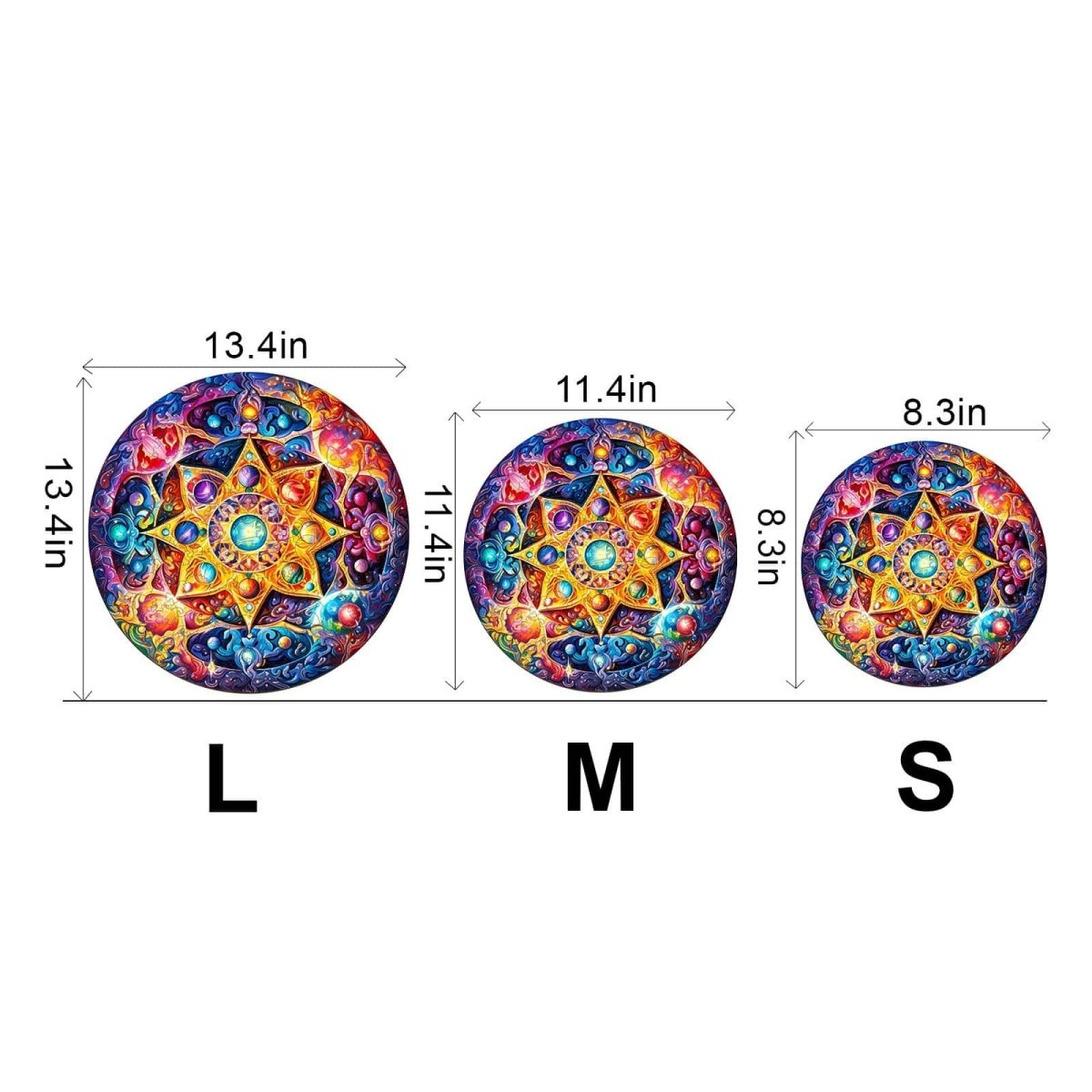 Mandala Planet Wooden Jigsaw Puzzle - KAAYEE Puzzle