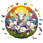 MANDALA SHEEP Wooden Jigsaw Puzzle - KAAYEE Puzzle