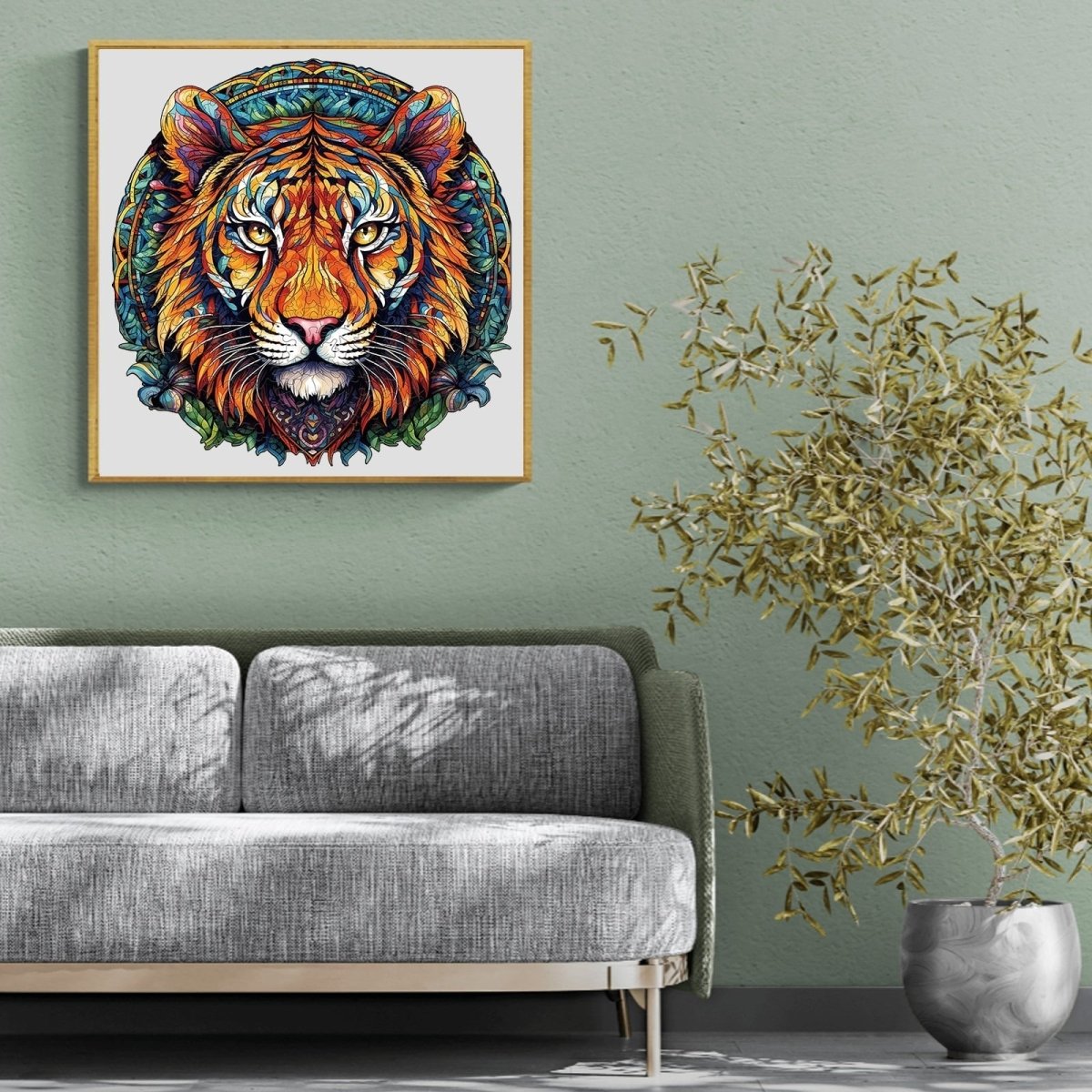 Mandala Tiger Wooden Jigsaw Puzzle - KAAYEE Puzzle