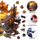 Maple Leaf Tiger Wooden Jigsaw Puzzle - KAAYEE Puzzle