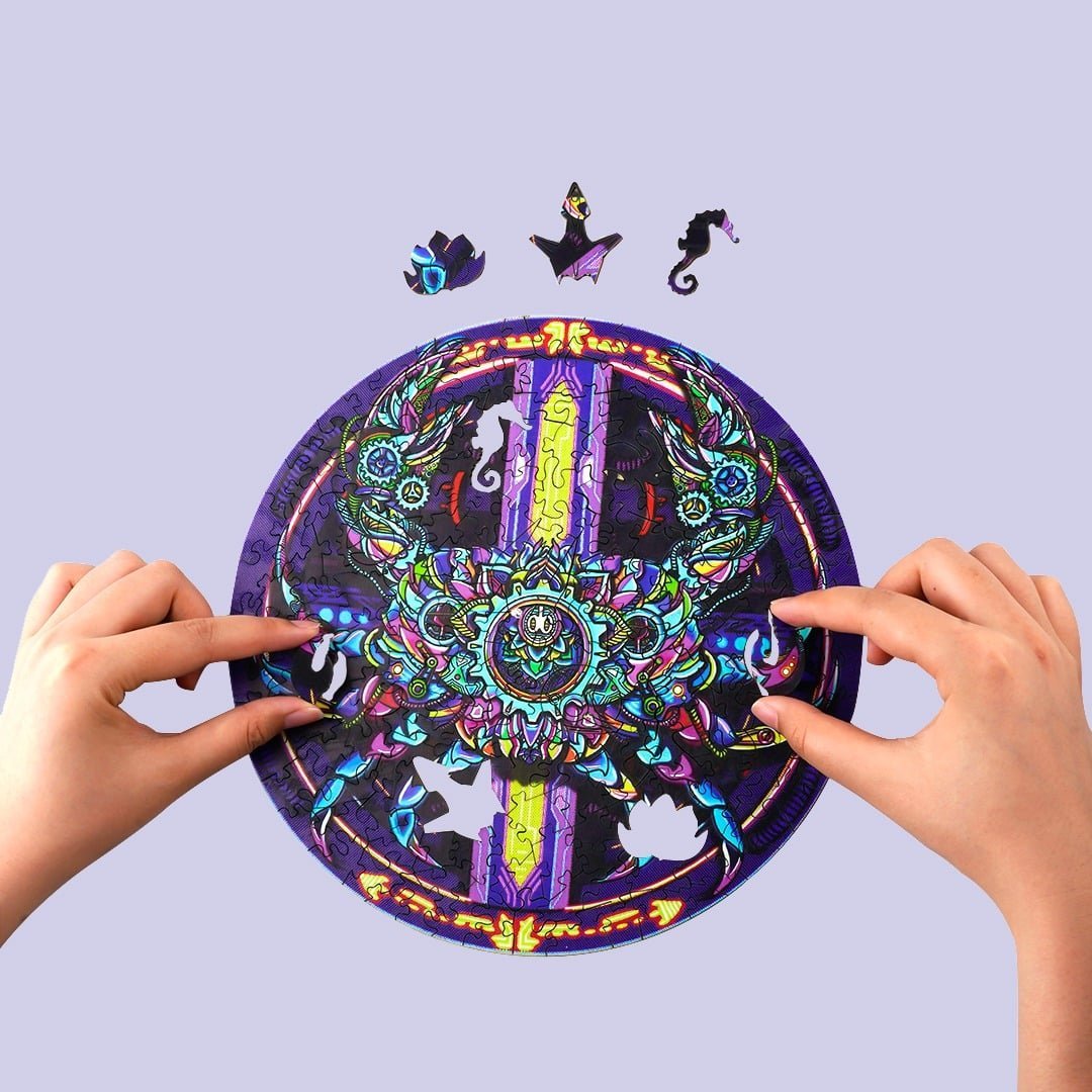 MECHA CRABS Wooden Jigsaw Puzzle - KAAYEE Puzzle