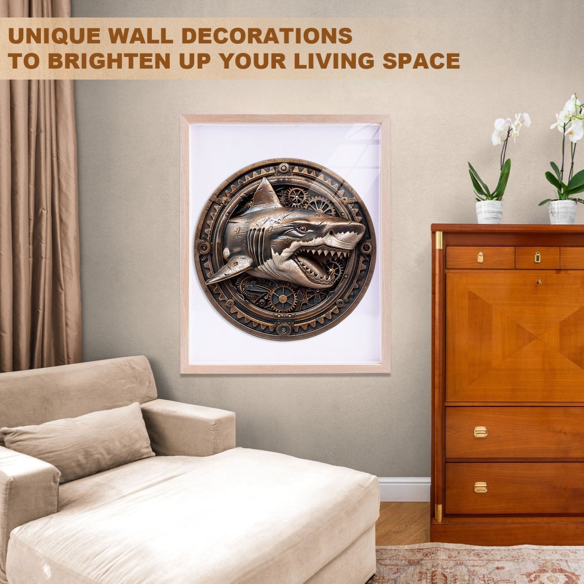 Mechanical Shark - 2 Wooden Jigsaw Puzzle - KAAYEE Puzzle