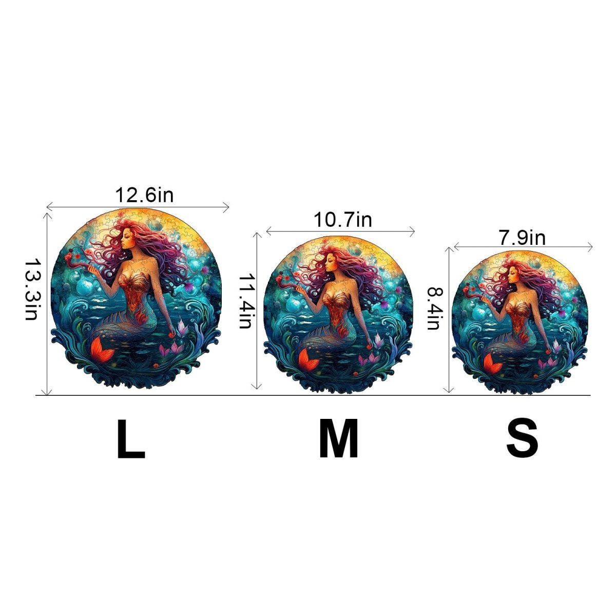 Mermaid Aqua Woman Wooden Jigsaw Puzzle - KAAYEE Puzzle