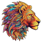 Mighty Lion Wooden Jigsaw Puzzle - KAAYEE Puzzle