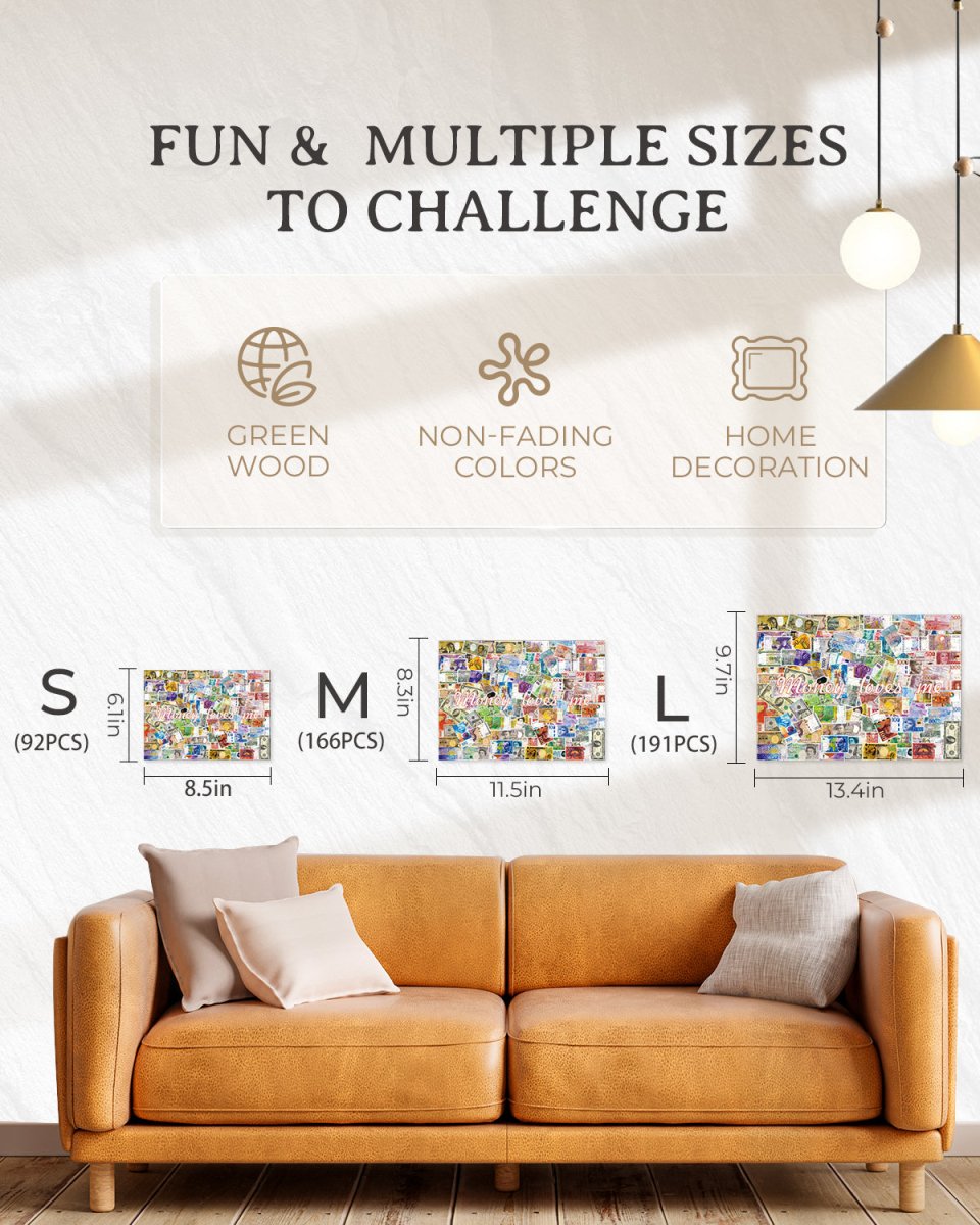 Money loves me Wooden Jigsaw Puzzle - KAAYEE Puzzle