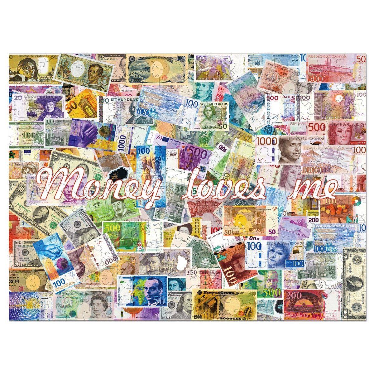 Money loves me Wooden Jigsaw Puzzle - KAAYEE Puzzle