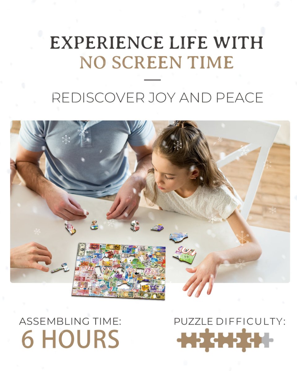 Money loves me Wooden Jigsaw Puzzle - KAAYEE Puzzle