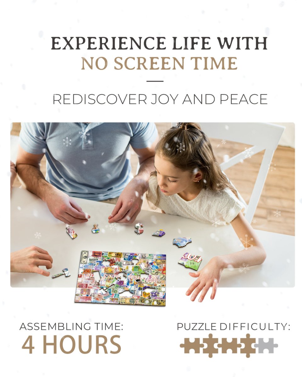 Money loves me Wooden Jigsaw Puzzle - KAAYEE Puzzle