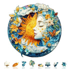 Moon sun and girl Wooden Jigsaw Puzzle - KAAYEE Puzzle