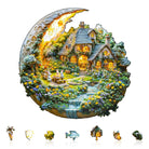 Moonlight Garden - 2 Wooden Jigsaw Puzzle - KAAYEE Puzzle
