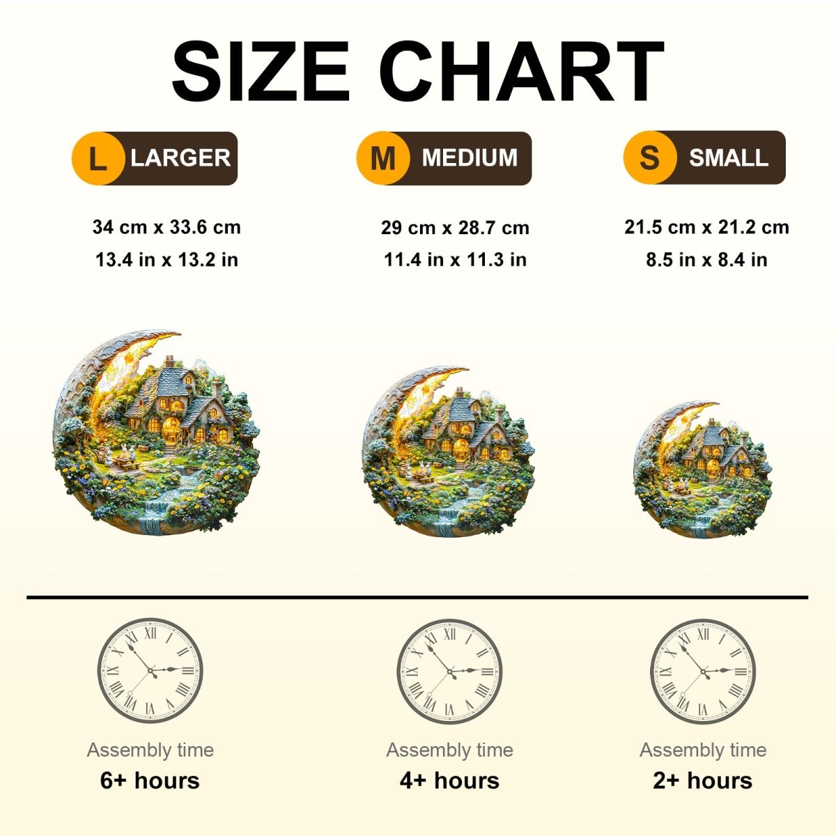 Moonlight Garden - 2 Wooden Jigsaw Puzzle - KAAYEE Puzzle