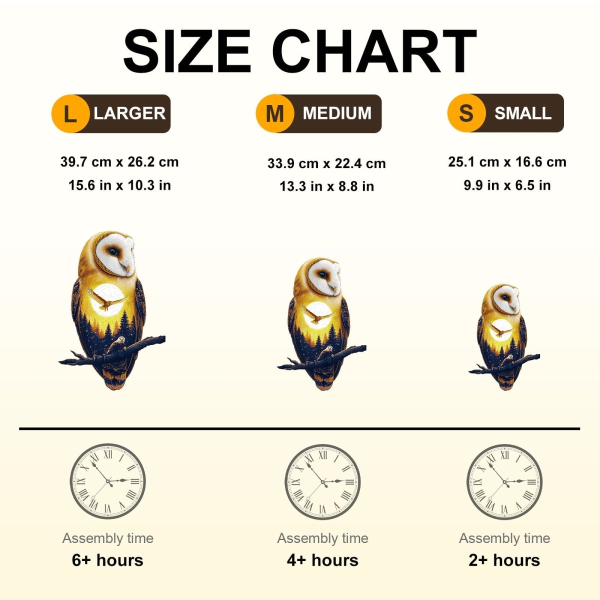 Moonlight Snow Owl Wooden Jigsaw Puzzle - KAAYEE Puzzle