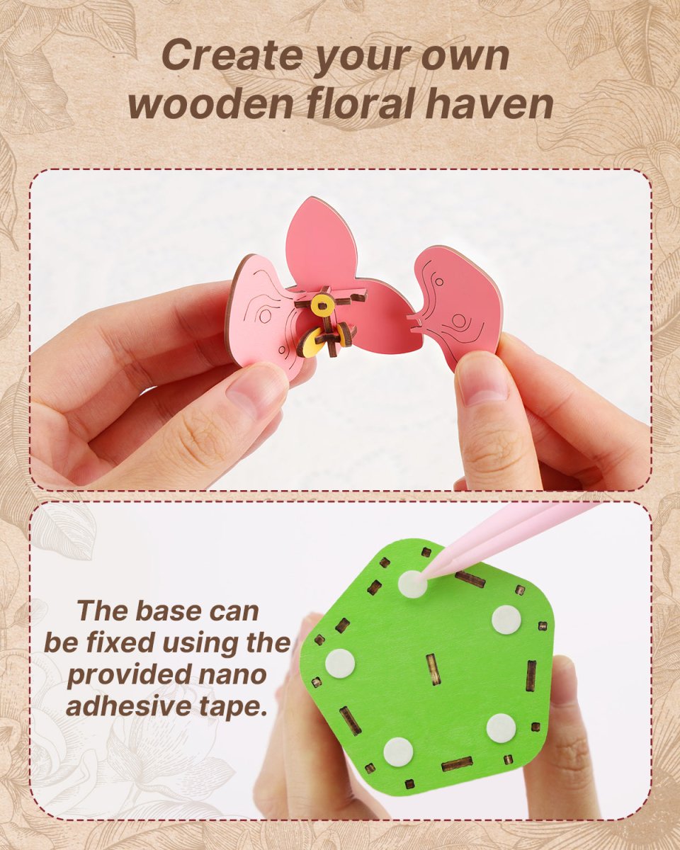 Moth Orchid DIY Wooden Flower - KAAYEE Puzzle