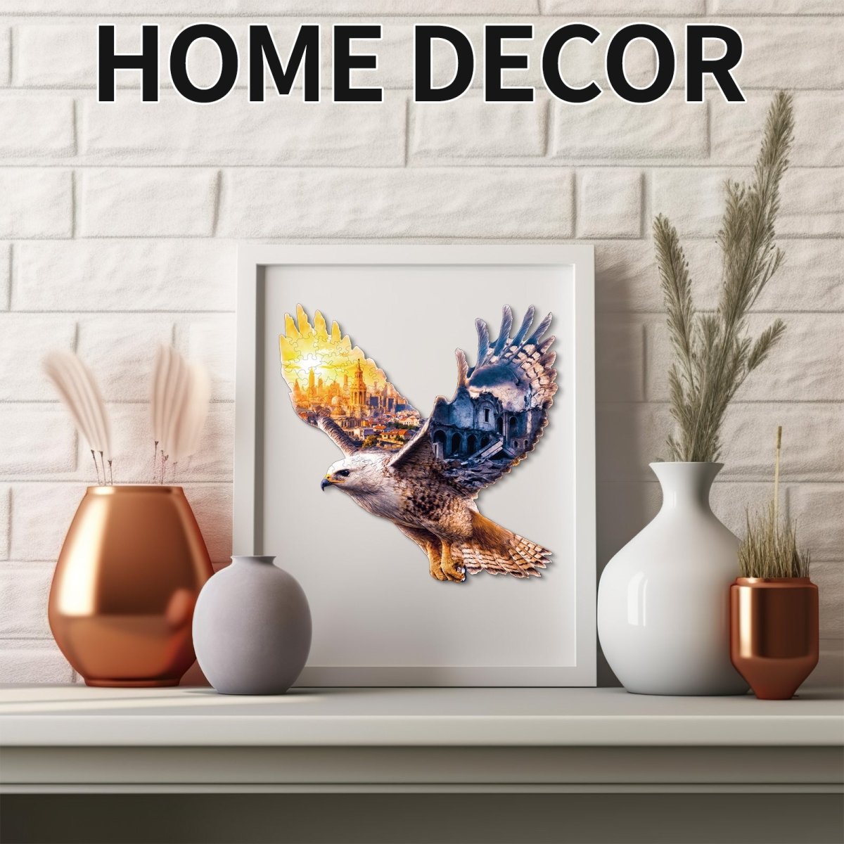 Mountain View Eagle Wooden Jigsaw Puzzle - KAAYEE Puzzle