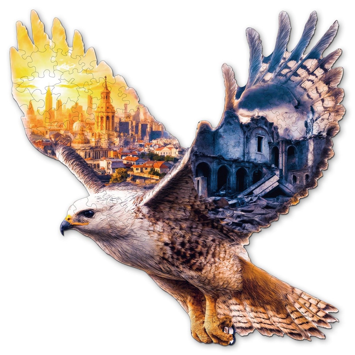 Mountain View Eagle Wooden Jigsaw Puzzle - KAAYEE Puzzle