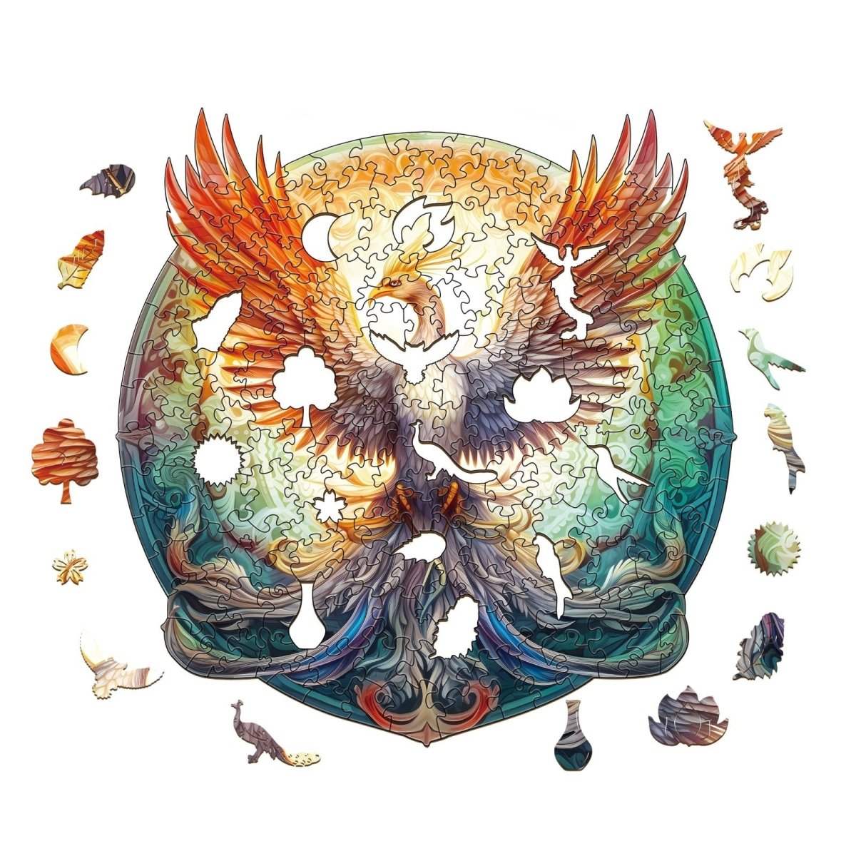 Mysterious Phoenix Wooden Jigsaw Puzzle - KAAYEE Puzzle