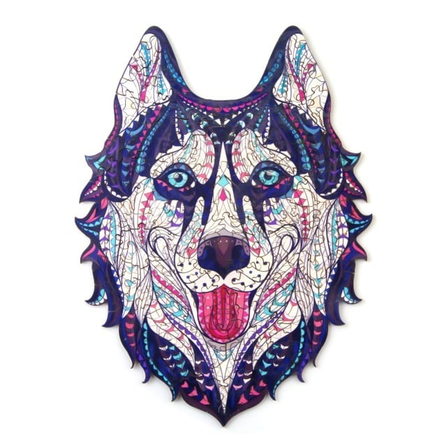 NAUGHTY HASKY Wooden Jigsaw Puzzle - KAAYEE Puzzle