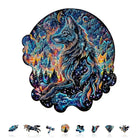 Nebula Wolf Wooden Jigsaw Puzzle - KAAYEE Puzzle