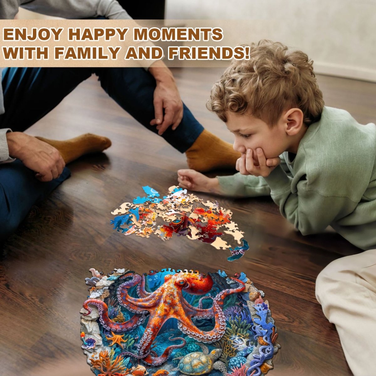Octopus Haven Wooden Jigsaw Puzzle - KAAYEE Puzzle