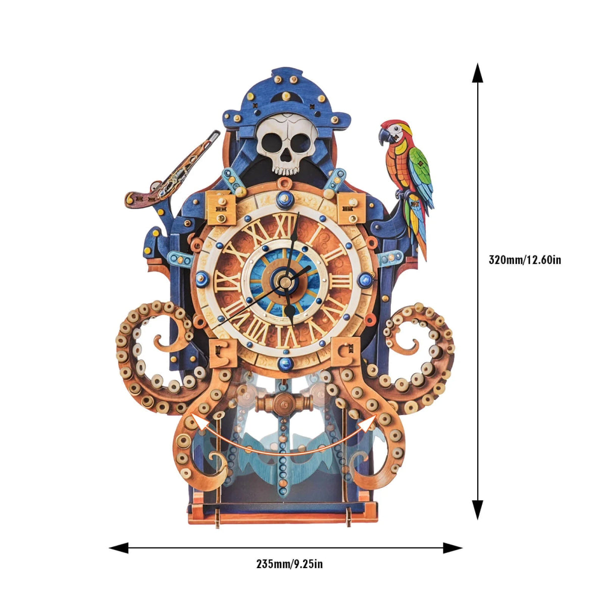 Octopus Monster Wooden Clock Kit - KAAYEE Puzzle