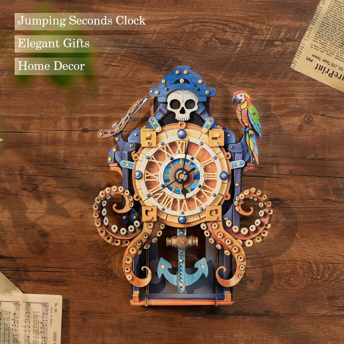 Octopus Monster Wooden Clock Kit - KAAYEE Puzzle