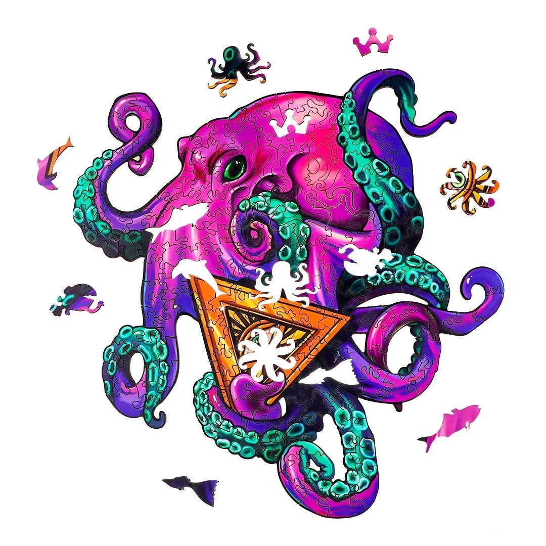 OCTOPUS XIAOHACHI Wooden Jigsaw Puzzle - KAAYEE Puzzle
