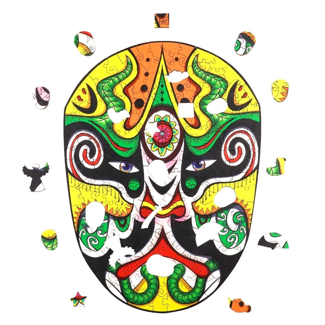 OPERA MASK GLADIATOR Wooden Jigsaw Puzzle - KAAYEE Puzzle
