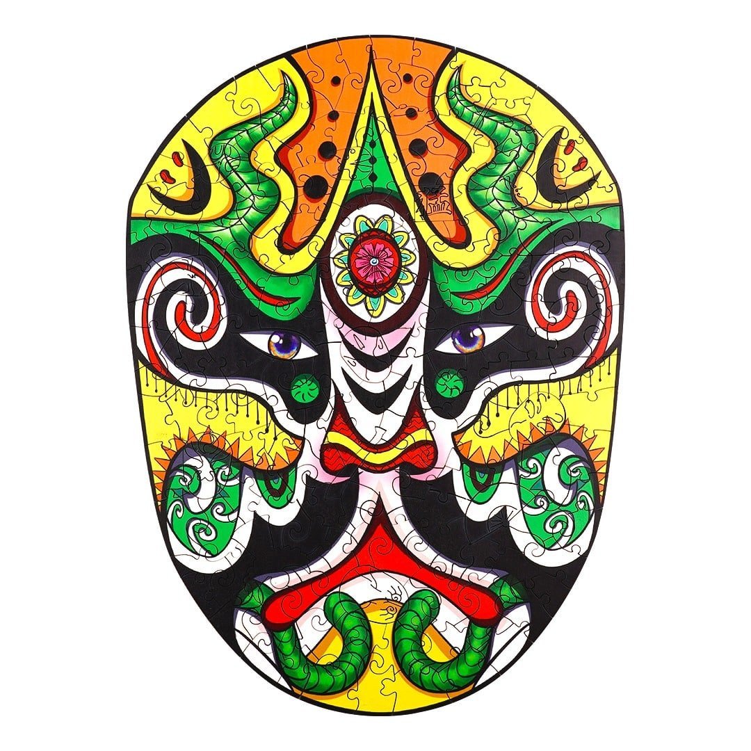 OPERA MASK GLADIATOR Wooden Jigsaw Puzzle - KAAYEE Puzzle