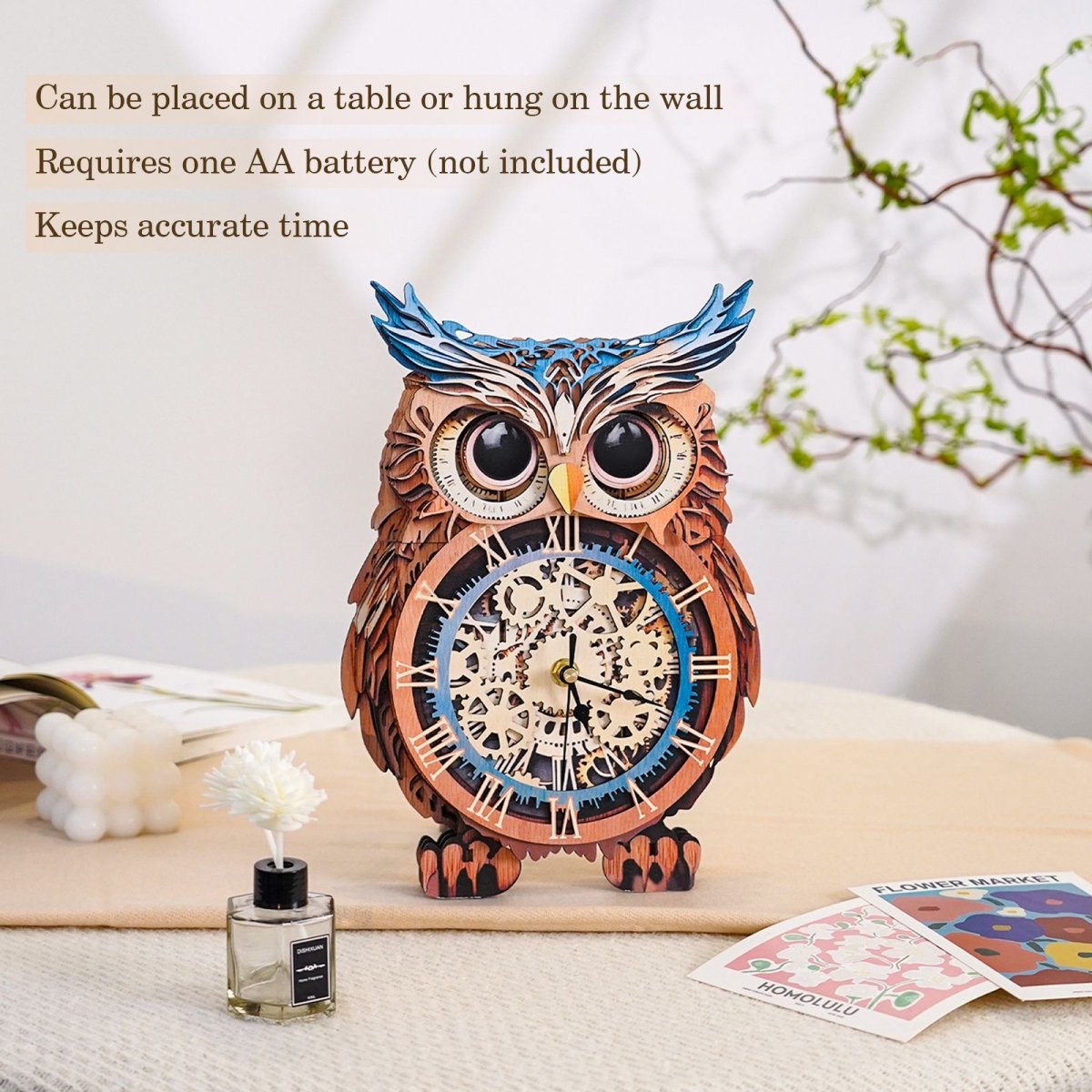 Owl Clock DIY Wooden Puzzle - KAAYEE Puzzle