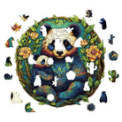Panda Family 2 Wooden Jigsaw Puzzle - KAAYEE Puzzle