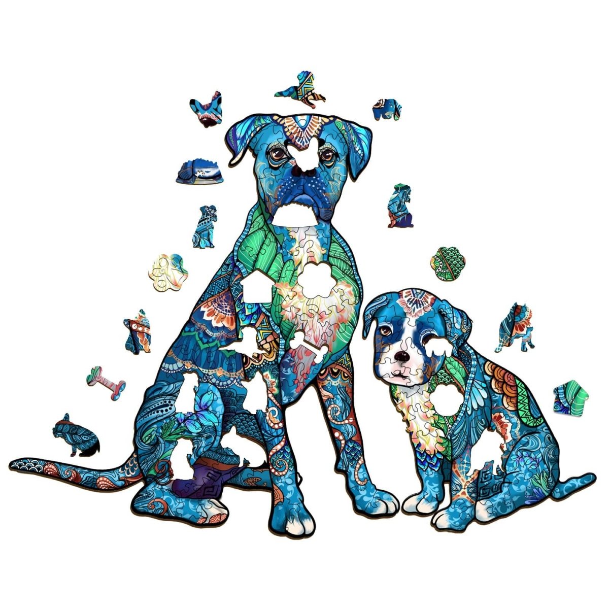 Parent Boxer Wooden Jigsaw Puzzle - KAAYEE Puzzle