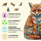 Parent Child Fox Wooden Jigsaw Puzzle - KAAYEE Puzzle