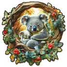 Parent Child Koala Wooden Jigsaw Puzzle - KAAYEE Puzzle