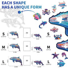 Parent child Whale Wooden Jigsaw Puzzle - KAAYEE Puzzle