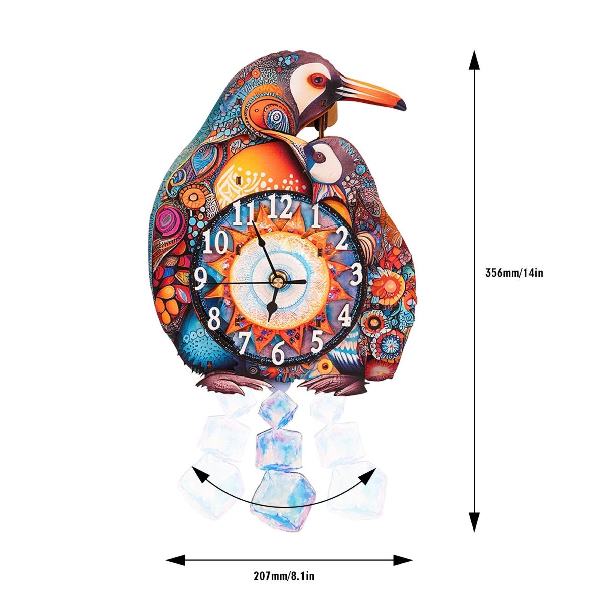 Penguin Family Clock DIY Wooden Puzzle - KAAYEE Puzzle