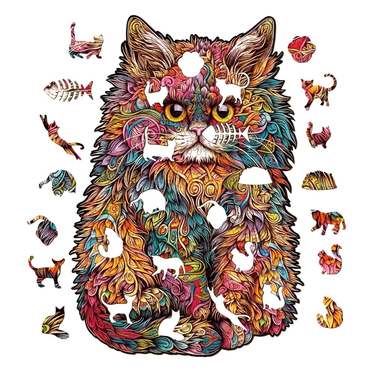 Persian Cat Wooden Jigsaw Puzzle - KAAYEE Puzzle