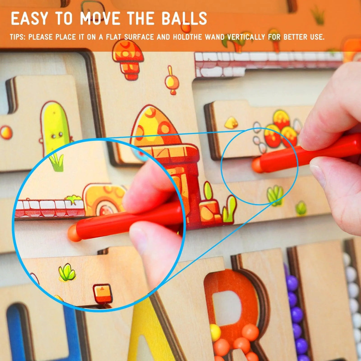 Personalized Baby Name Wooden Magnetic Maze Puzzle with Forest Theme - KAAYEE Puzzle