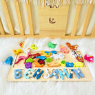 Personalized Baby Name Wooden Puzzle with Animal Puzzles - KAAYEE Puzzle