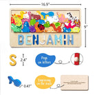 Personalized Baby Name Wooden Puzzle with Animal Puzzles - KAAYEE Puzzle