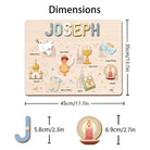Personalized Baby Name Wooden Puzzle with Baptism Boy Set - KAAYEE Puzzle