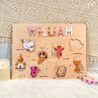Personalized Baby Name Wooden Puzzle with Baptism Girl Set - KAAYEE Puzzle