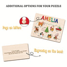 Personalized Baby Name Wooden Puzzle with Christmas Icons - KAAYEE Puzzle