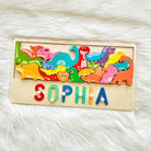 Personalized Baby Name Wooden Puzzle with Dinosaur Puzzles - KAAYEE Puzzle