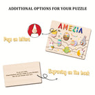 Personalized Baby Name Wooden Puzzle with Easter Bunnies & Eggs - KAAYEE Puzzle