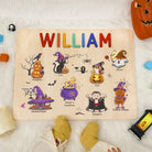 Personalized Baby Name Wooden Puzzle with Halloween Icons - KAAYEE Puzzle