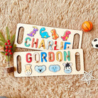 Personalized Baby Name Wooden Puzzle with Handle - KAAYEE Puzzle