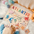 Personalized Baby Name Wooden Puzzle with Marine Animals - KAAYEE Puzzle