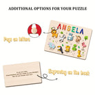Personalized Baby Name Wooden Puzzle with Safari Animals - KAAYEE Puzzle
